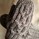 Knitted alpaca set 'Ain': hat, mittens, snood. Mittens. marishino. My Livemaster. Фото №4
