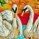 Подарок на свадьбу. Картина из сухофруктов Лебеди. Кулинарные сувениры. Букет на обед. Ярмарка Мастеров.  Фото №4