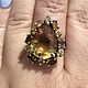 Ring with honey Citrine and Tourmalines. Rings. Serebro i kamni. Ярмарка Мастеров.  Фото №4