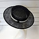 Low hat boater straw sinamay. Hats1. Exclusive HATS. LANA ANISIMOVA.. My Livemaster. Фото №5