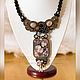 Soutache necklace with sea shells and gems, Necklace, Odessa,  Фото №1