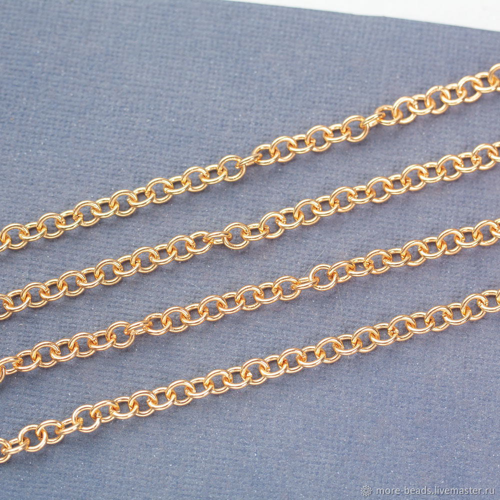 Цепь круглая 5 мм позолота, 10 см купить в интернет-магазине Ярмарка ...