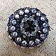 Brooch 'Black Iris' Japanese beads, Swarovski crystals. Brooches. Jewelry and accessories by IRIS. Online shopping on My Livemaster.  Фото №2