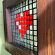Витраж "Сердце" пиксель, декор из мини стеклоблоков. Витражи. Витражи Насти Зайцевой (zaytsevaglass). Интернет-магазин Ярмарка Мастеров.  Фото №2