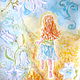 Картина `Девчушка Колокольчик!!)` Катерины Аксеновой.
___
картина с девочкой,девочка колокольчик,пейзаж,картина в детскую,картина для детской,подарок девочке
_____