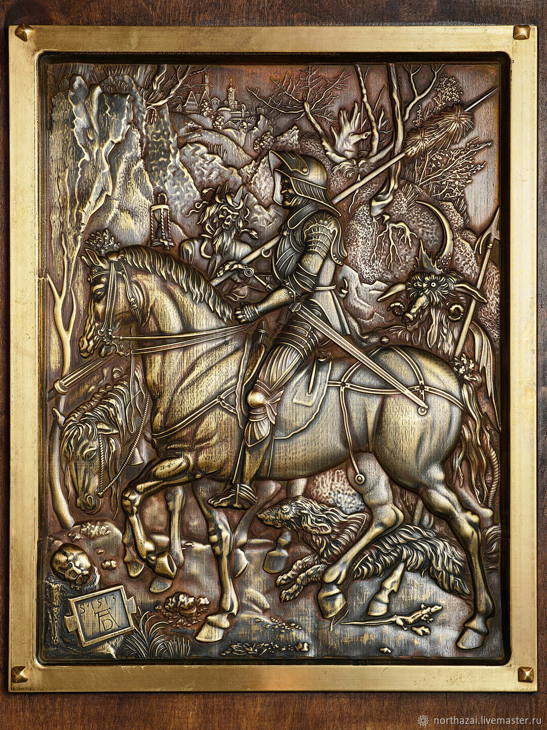 Настенная скульптура - Рыцарь Смерть и Дьявол в интернет-магазине ...