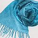 Felted Unisex Turquoise Dream Scarf, Scarves, Moscow,  Фото №1