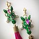 Серьги лошадь, серьги лошади, horse earrings, серьги кони. Серьги-кисти. SWEET FETISH. Ярмарка Мастеров.  Фото №4
