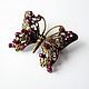 Brooch 'butterfly Pomegranate'. Brooches. Eliseeva Viktoria (eliseevaviktory). Online shopping on My Livemaster.  Фото №2