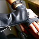 Grey leather mitts, accessories for auto ice. Gloves. LoraLeather. Online shopping on My Livemaster.  Фото №2