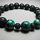 Bracelet with malachite and basalt (lava) ' Life'. Bead bracelet. Beautiful gifts for the good people (Alura-lights). My Livemaster. Фото №5