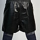 Leather Men's Boxers. Mens shorts. Lollypie - Modiste Cat. My Livemaster. Фото №5