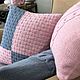Чехол на подушку  а стиле колорблок: серый и розовый, Подушки, Москва,  Фото №1