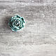 Mint felted brooch 'rose', Brooches, Kamensk-Shahtinskij,  Фото №1