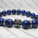 Lapis lazuli bracelet ' Azure Dragon '. Bead bracelet. Beautiful gifts for the good people (Alura-lights). My Livemaster. Фото №6