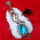 "White-Winged angel" pendant with Swarovski crystal, Pendant, Kazan,  Фото №1