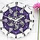 Wall Clock Purple Mandala Ornament. Watch. Clocks for Home (Julia). My Livemaster. Фото №5