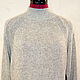 Long sleeve raglan sweater made of gray Italian yarn, Sweaters, Verhnedneprovsky,  Фото №1