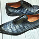 Classic oxfords, made of the abdominal part of genuine crocodile leather. Oxfords. SHOES&BAGS. My Livemaster. Фото №4