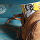 Кожаный рюкзак женский  "Tsipreya". Рюкзаки. VOLGA - VOLGA изделия из кожи. Интернет-магазин Ярмарка Мастеров.  Фото №2