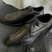 Обувь ручной работы handmade. Livemaster - original item Men`s shoes made of genuine python leather, in black!. Handmade.