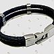 Order Bracelet made of genuine lizard leather, in dark blue color!. SHOES&BAGS. Livemaster. . Braided bracelet Фото №3