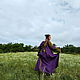 Elven Dress «Amethistia» Long Fantasy Linen  Blue Hooded Elvish Dress. Cosplay costumes. mongolia. Ярмарка Мастеров.  Фото №5