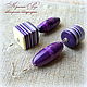 Earrings ' Purple asymmetry', Earrings, Stupino,  Фото №1