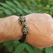 Украшения handmade. Livemaster - original item A leather bracelet - zodiac sign Leo. Handmade.