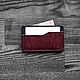 Картхолдер Holdy H0 из натуральной итальянской кожи Pueblo. Картхолдер. GUSAROV LEATHER. Интернет-магазин Ярмарка Мастеров.  Фото №2