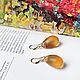Заказать Серьги капли медовые. MarkaMarina.     jewelry. Ярмарка Мастеров. . Серьги классические Фото №3