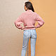 Pink sweater with slumped shoulders. Sweaters. SHAPAR - knitting clothes. My Livemaster. Фото №5