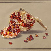 Картины и панно handmade. Livemaster - original item Gouache painting "Garnet", in a frame.. Handmade.