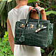 Women's tote bag with crocodile leather. Classic Bag. exotiqpython. My Livemaster. Фото №4