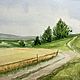 Акварельная иллюстрация. Летний пейзаж. Поле. Картины. Картины от Николаевой Ирина. Ярмарка Мастеров.  Фото №4