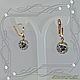 Order Diamond BALL earrings gold 585, diamonds, sapphires. VIDEO. MaksimJewelryStudio. Livemaster. . Earrings Фото №3