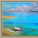 Картина маслом с морем "Бирюзовая тишина" (холст, масло). Картины. Александра (Avirego) Художник. Ярмарка Мастеров.  Фото №5