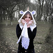 Copy of Hooded scarf Fantasy Warm scarf Winter accessories