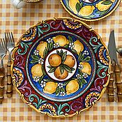 Посуда ручной работы. Ярмарка Мастеров - ручная работа Dish: fruits of Italy. Handmade.