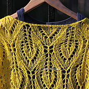 Одежда handmade. Livemaster - original item Openwork yellow blouse oversize (fine wool). Handmade.