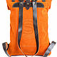 Рюкзак из кожи Vogue оранжевый. Рюкзаки. Кожинка. Ярмарка Мастеров.  Фото №4