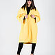 Spring cashmere coat, Yellow coat-CT0417CA, Coats, Sofia,  Фото №1