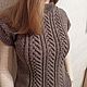 Women's knitted vest (sleeveless jumper) brown. Vests. Knit for you (Irina). Online shopping on My Livemaster.  Фото №2