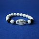 A bracelet of bone with the engraving and onyx, Bead bracelet, Nakhabino,  Фото №1