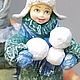 Ватная игрушка- зимние забавы. Елочные игрушки. Natalya-doll. Интернет-магазин Ярмарка Мастеров.  Фото №2