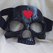 Skull mask The Day of the Dead Masquerade Venetian Black Roses mask