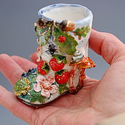 Для дома и интерьера handmade. Livemaster - original item Forest Boot. Small vase. Handmade.