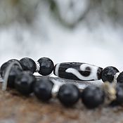 Фен-шуй и эзотерика handmade. Livemaster - original item THE OPENING KEY is a black jade Ji Tibet bracelet. Handmade.
