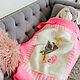 Baby blanket for a new baby 'Stork brought us a baby GIRL!!!». Gift for newborn. Petelka. My Livemaster. Фото №5