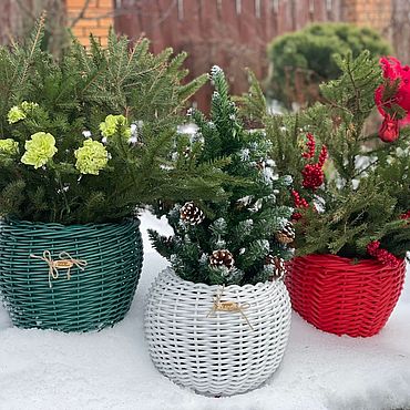 Дача и сад ручной работы. Ярмарка Мастеров - ручная работа Кашпо из ротанга. Handmade.